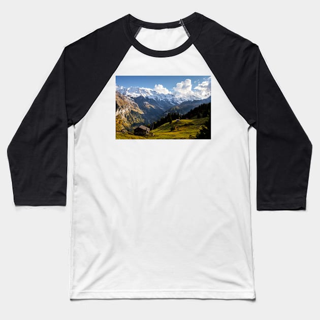 Sunny Switzerland Baseball T-Shirt by krepsher